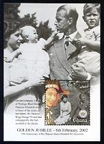 Reign of Queen Elizabeth II - 50th Anniv. Ghana, 2002